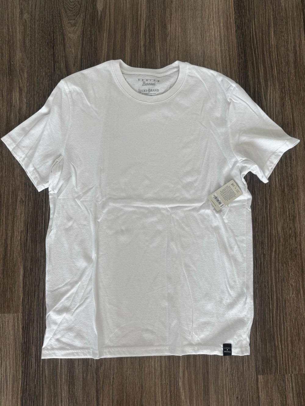 Lucky Brand White Short Sleeve Kids Crew Tee